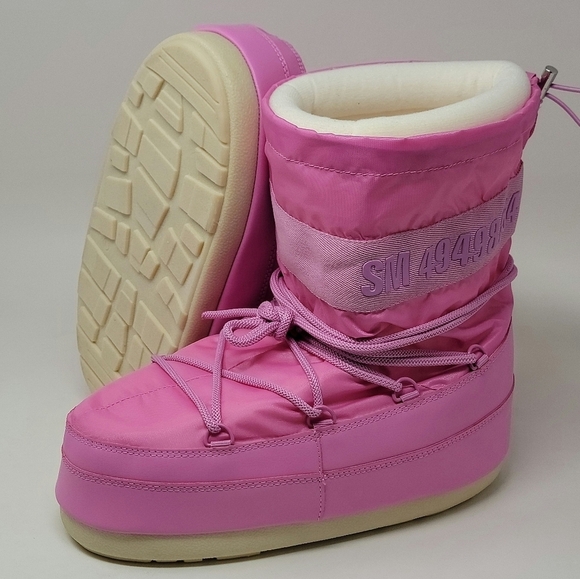 Steve Madden Mav Textile  Lined Cold Weather Platform Bootie Women Size 7-6 New - Picture 1 of 10